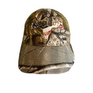 Deer Buck Hunter APG Camouflage Meshback Patriotic American Trucker Hat Cap